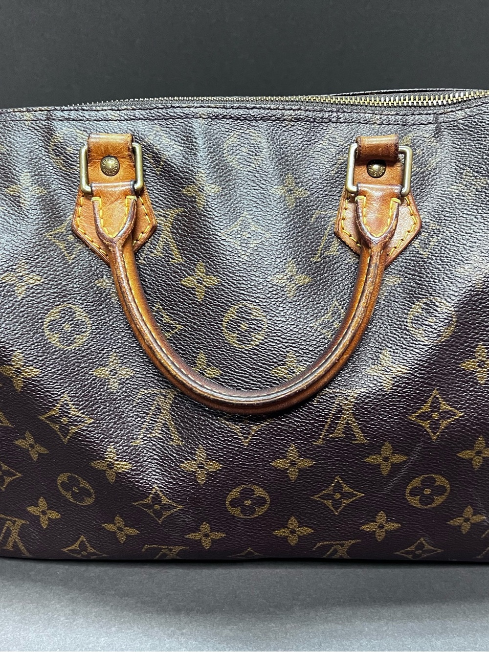 Louis Vuitton Brown Monogram Satchel with Tan Handles - Picture 2 of 16